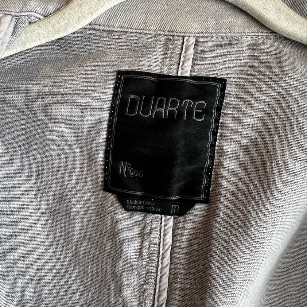 Duarte Gray Jacket Blazer Single Button Unstructured - Picture 3 of 5